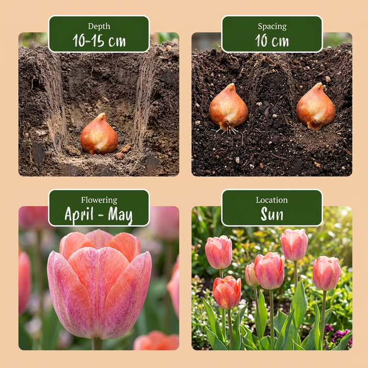 160x Tulipa Positive Vibe Bulbs - Mixed - Spring Flowering - Size 11/12