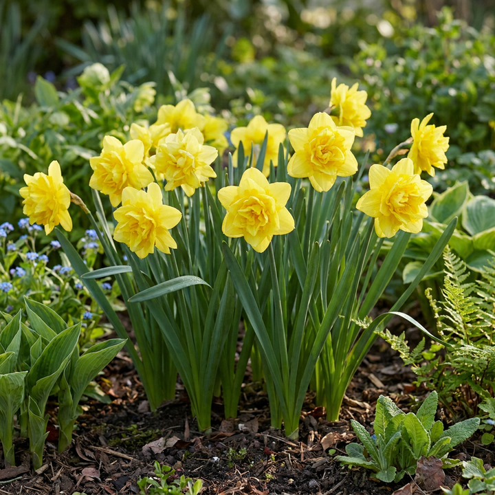 80x Narcissus 'Golden Ducat' Double Daffodil Bulbs - Yellow - Spring Flowering - Size 12/14