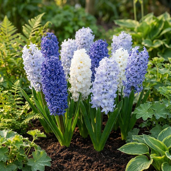 80x Hyacinthus 'Blue Water' Mix Bulbs - Blue - Spring Flowering - Size 14/15