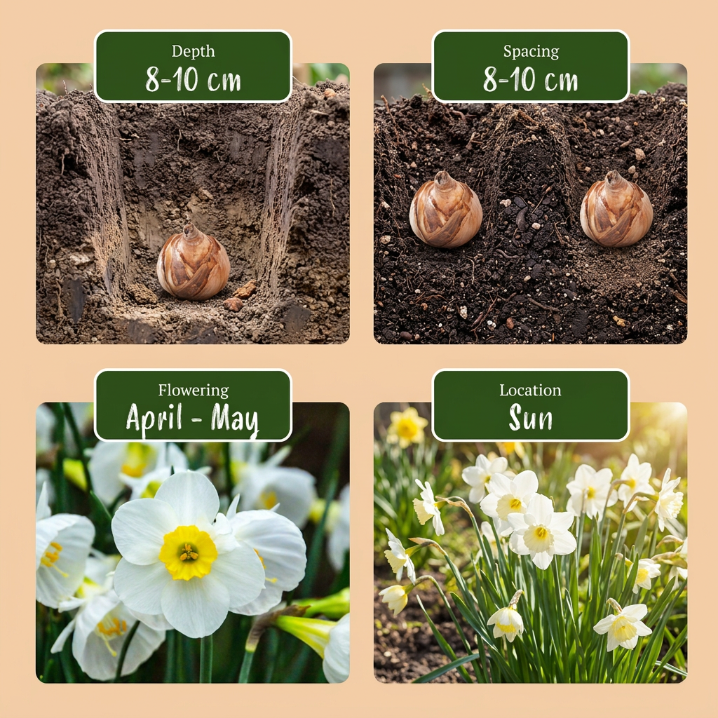 160x Narcissus 'White Petticoat' Hoop Petticoat Daffodil Bulbs - White - Spring Flowering - Size 6/8