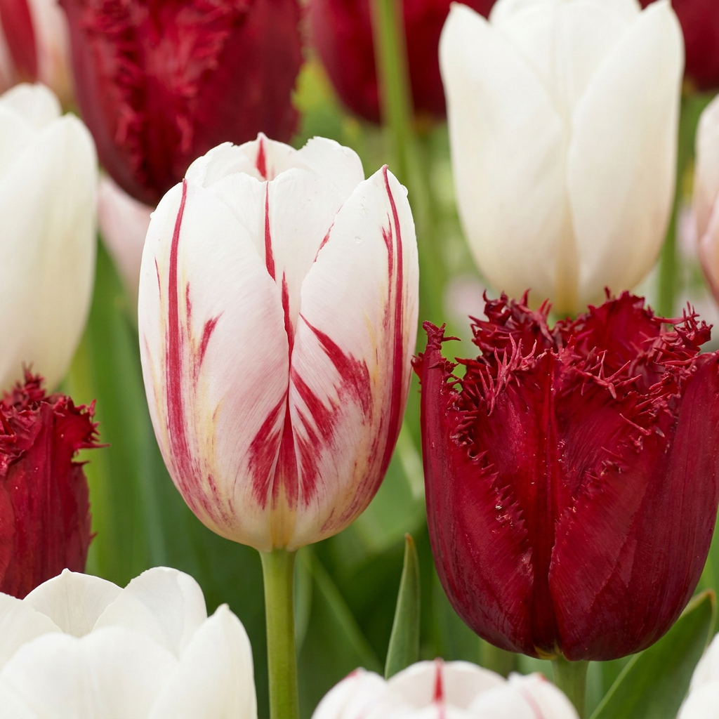 Tulipa Dutch Design in flower, goblet-shaped blooms on straight upright stems, 120-bulb pack for Irish gardens