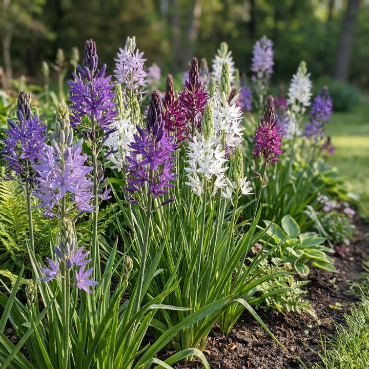40x Camassia leichtlinii (Quamash) Bulbs - Blue and White - Summer Flowering - Size 12/14