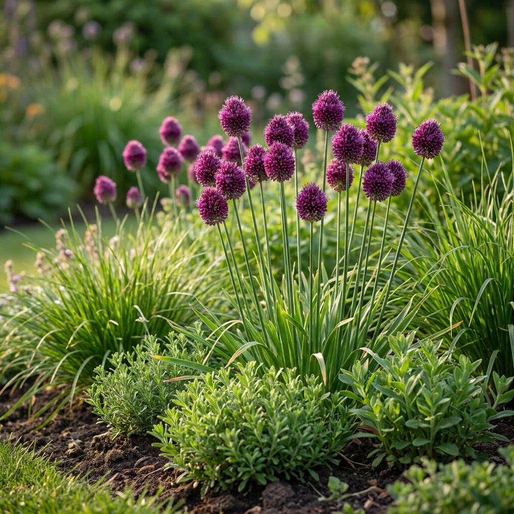 800x Allium sphaerocephalon (Drumstick Allium) Bulbs - Purple - Summer Flowering - Size 5/6
