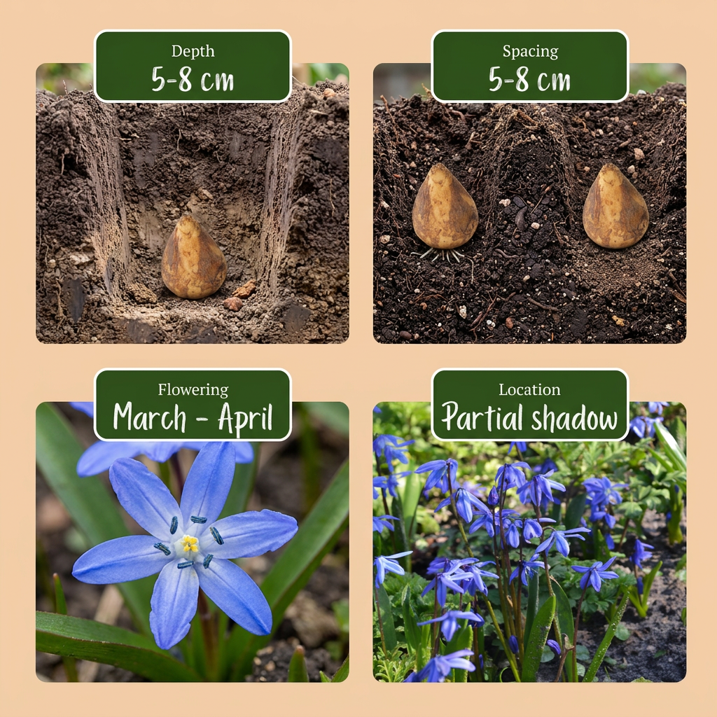 400x Scilla siberica (Siberian Squill) Bulbs - Blue - Naturalising - Size 7/8