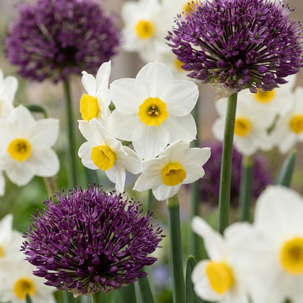 Dry Garden Bulb Collection: drought-tolerant bulbs flowering in a gravel bed, 280-bulb pack for Irish gardens