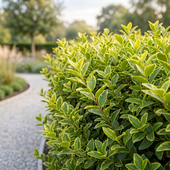 40 Ligustrum ovalifolium 'Aureum' golden privet plants in 9cm pots, 35-45cm tall - view 5