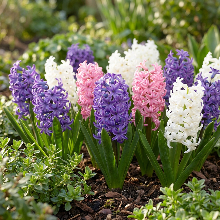 80x Hyacinthus Pastel Mix Bulbs - Pastel - Spring Flowering - Size 14/15