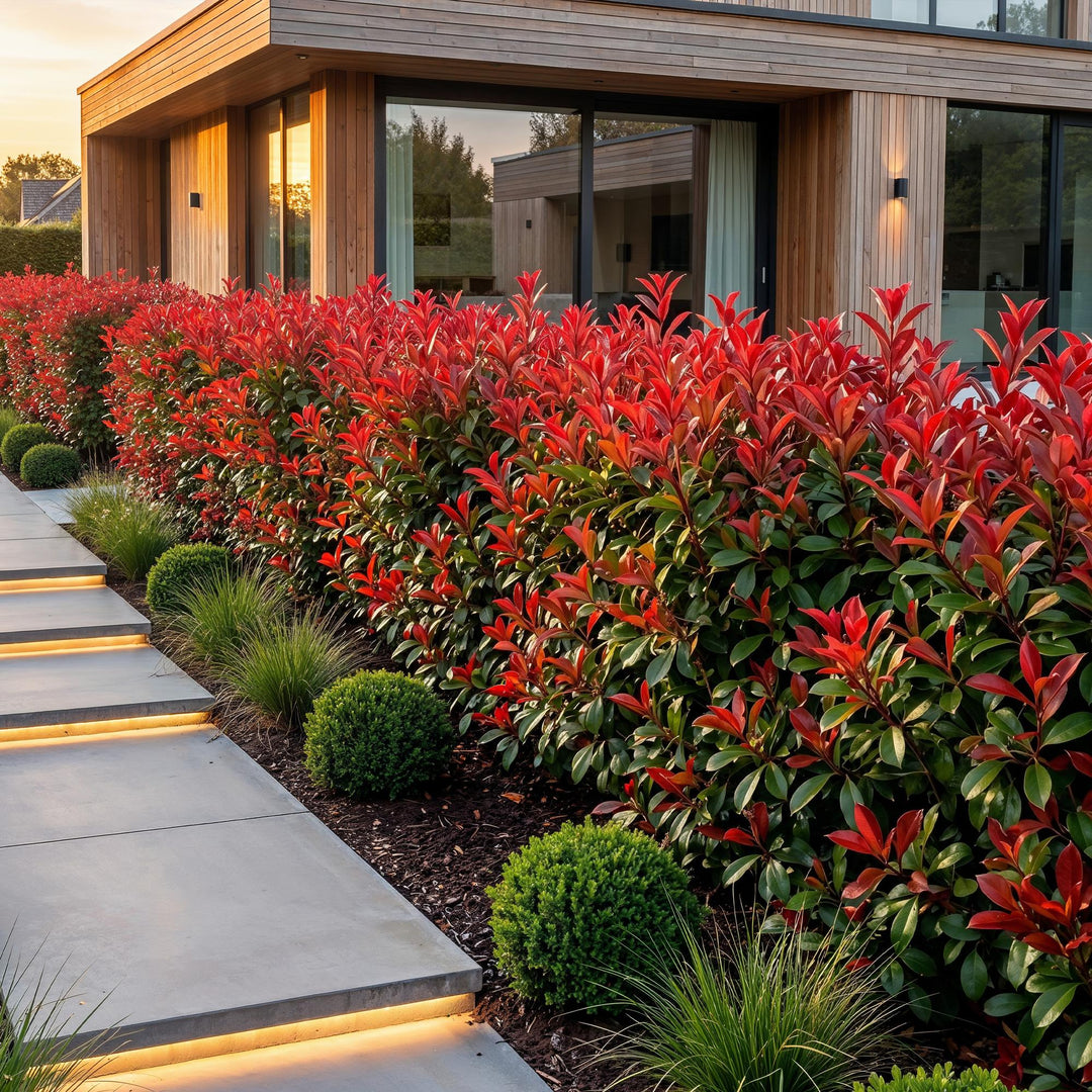 24 Photinia fraseri Red Robin hedging plants in 9cm pots - view 6
