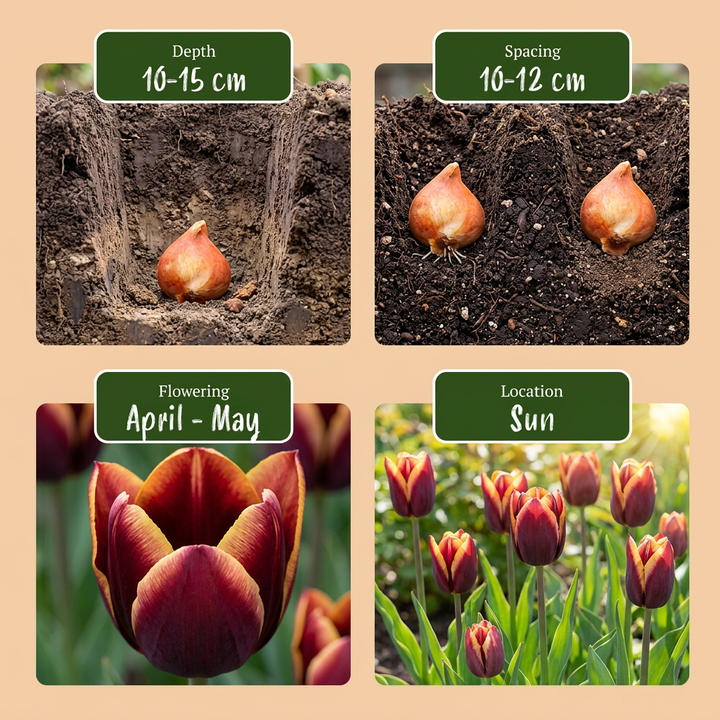 120x Tulipa My Favourite Topping Bulbs - Mixed - Spring Flowering - Size 11/12