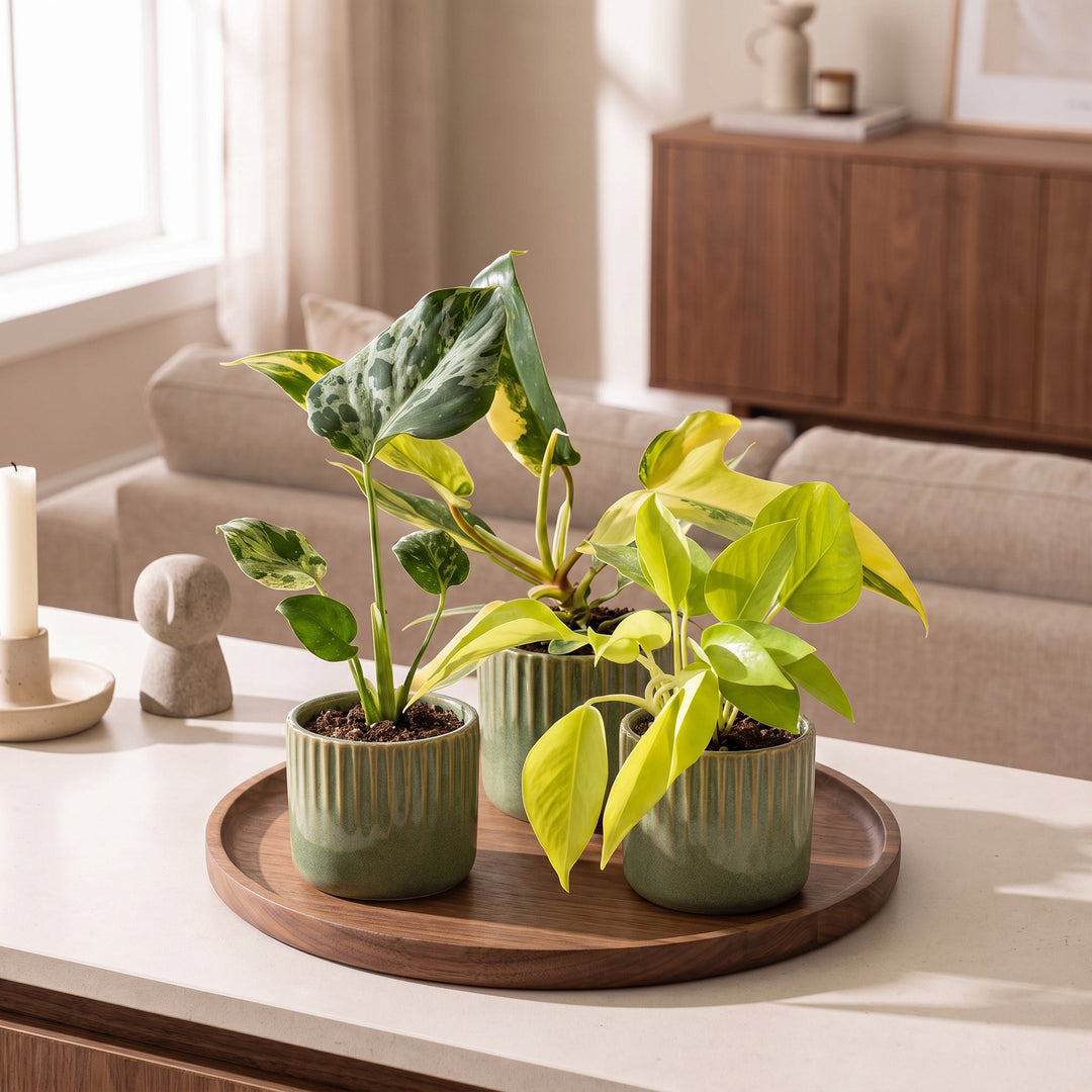 Baby Tropical Mix, pack of 3 tropical houseplants in Ø6cm pots, image 3