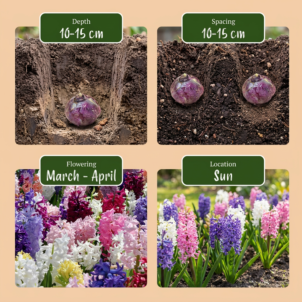 80x Hyacinthus Hyacinth Mix Bulbs - Mixed - Spring Flowering - Size 14/15