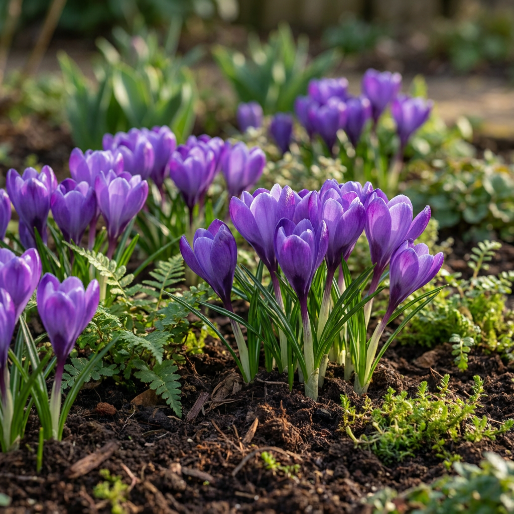 240x Blue Crocus Bulbs - Blue - Naturalising - Size 7/8
