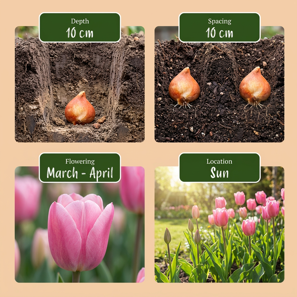 1000x Pink Bulb Garden Collection - Mixed - Spring Flowering - Size 10/12