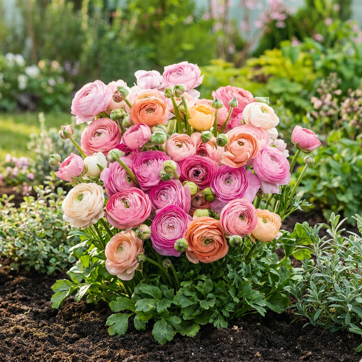 320x Ranunculus Pastel Mix (Persian Buttercup) Bulbs - Mixed - Spring Flowering - Size 5/6