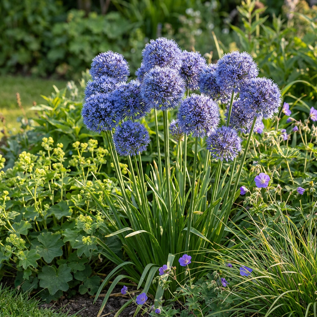 320x Allium caeruleum (Blue Globe Onion) Bulbs - Blue - Summer Flowering - Size 4/5