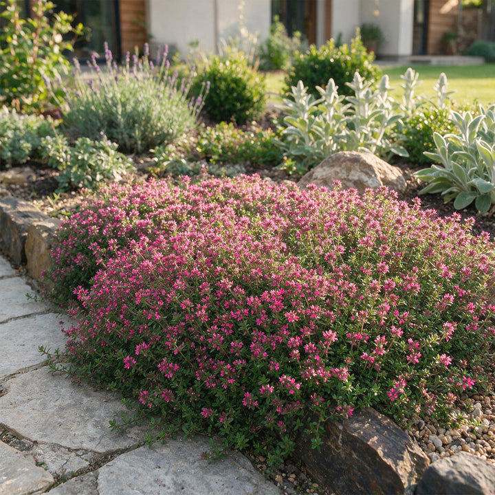 Pack of 24 Thymus praecox 'Red Carpet' creeping thyme plants in 11cm pots - view 6