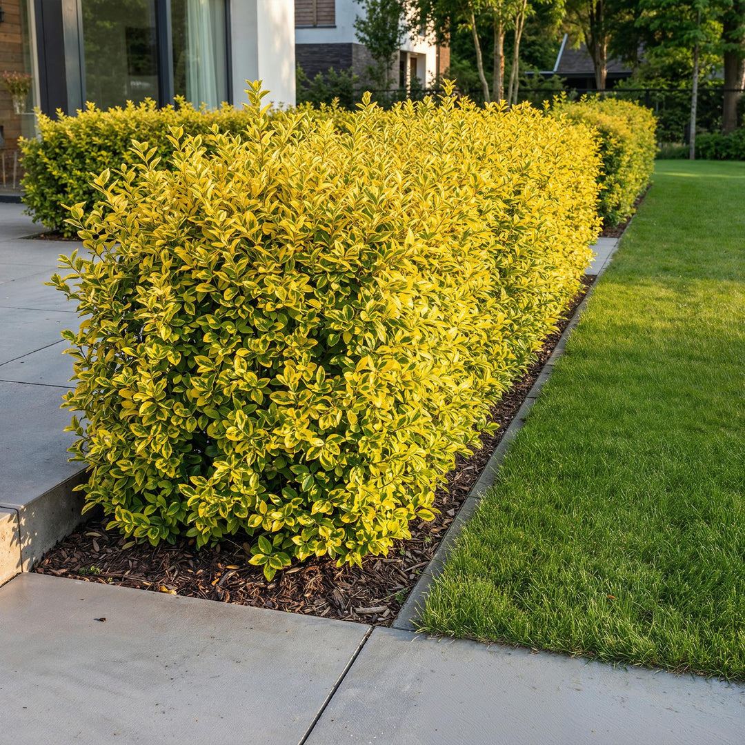 40 Ligustrum ovalifolium 'Aureum' golden privet plants in 9cm pots, 35-45cm tall - view 6