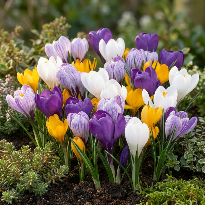 240x Large-Flowering Crocus Mix Bulbs - Mixed - Spring Flowering - Size 7/8