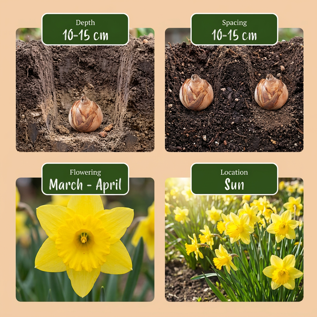 560x Yellow Narcissus Daffodil Bulbs - Yellow - Spring Flowering - Size 10/12