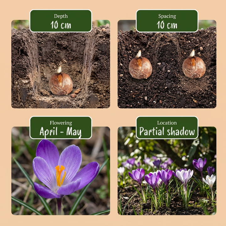 400x Shade Garden Bulb Collection - Mixed - Spring Flowering - Size 10/12