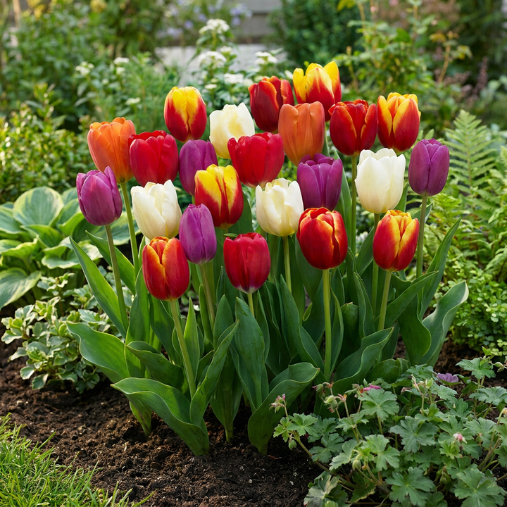 280x Tulipa Triumph Tulip Bulbs - Mixed - Spring Flowering - Size 11/17