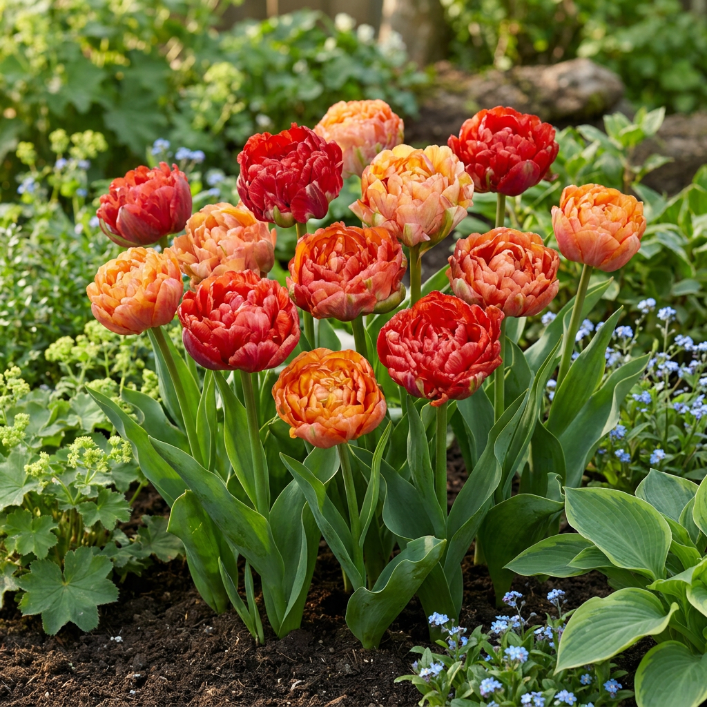 96x Tulipa Gudoshnik Double Bulbs - Mixed - Spring Flowering - Size 11/12