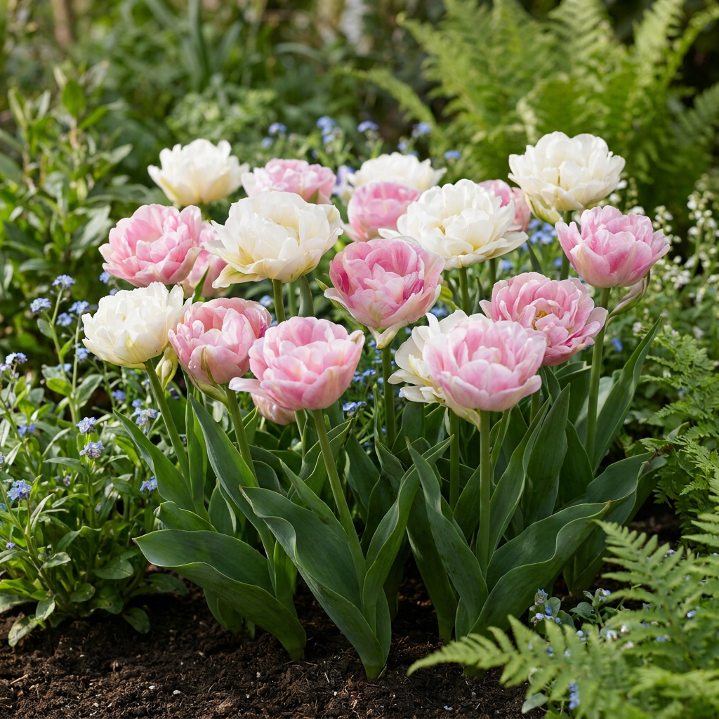 96x Double Tulip Bulbs - Mixed - Spring Flowering - Size 11/12