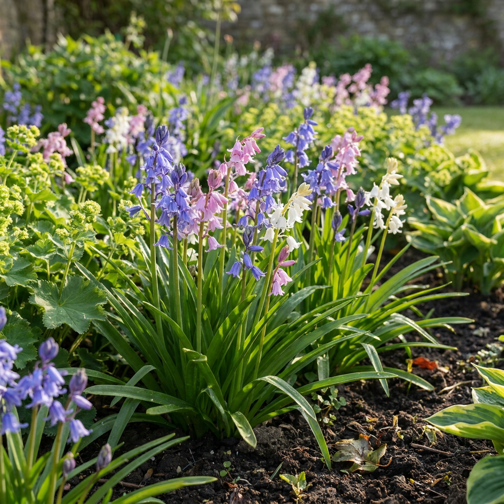80x Hyacinthoides hispanica (Spanish Bluebell) Bulbs - Mixed - Naturalising - Size 7/8