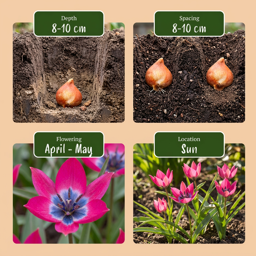 200x Tulipa 'Little Beauty' Species Tulip Bulbs - Pink - Spring Flowering - Size 6/+