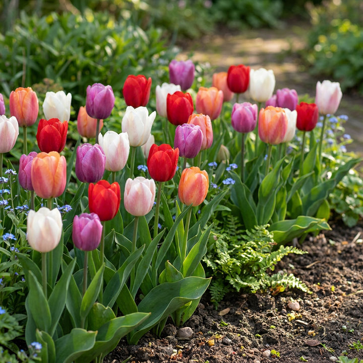 120x Tulipa Glowing with pride Bulbs - Mixed - Spring Flowering - Size 11/12