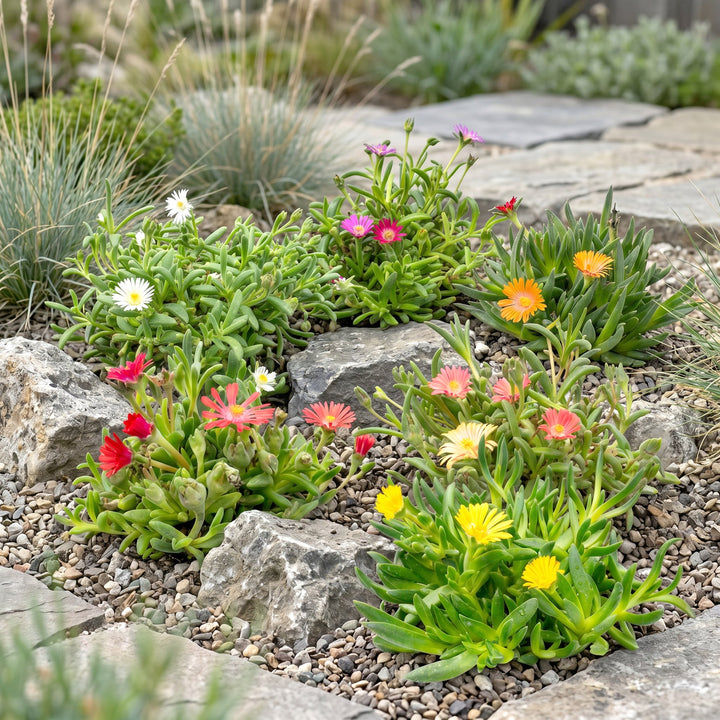 24x Delosperma Mix Ice Plant - Hardy Alpine Perennials - 7cm Pot - 10-12cm