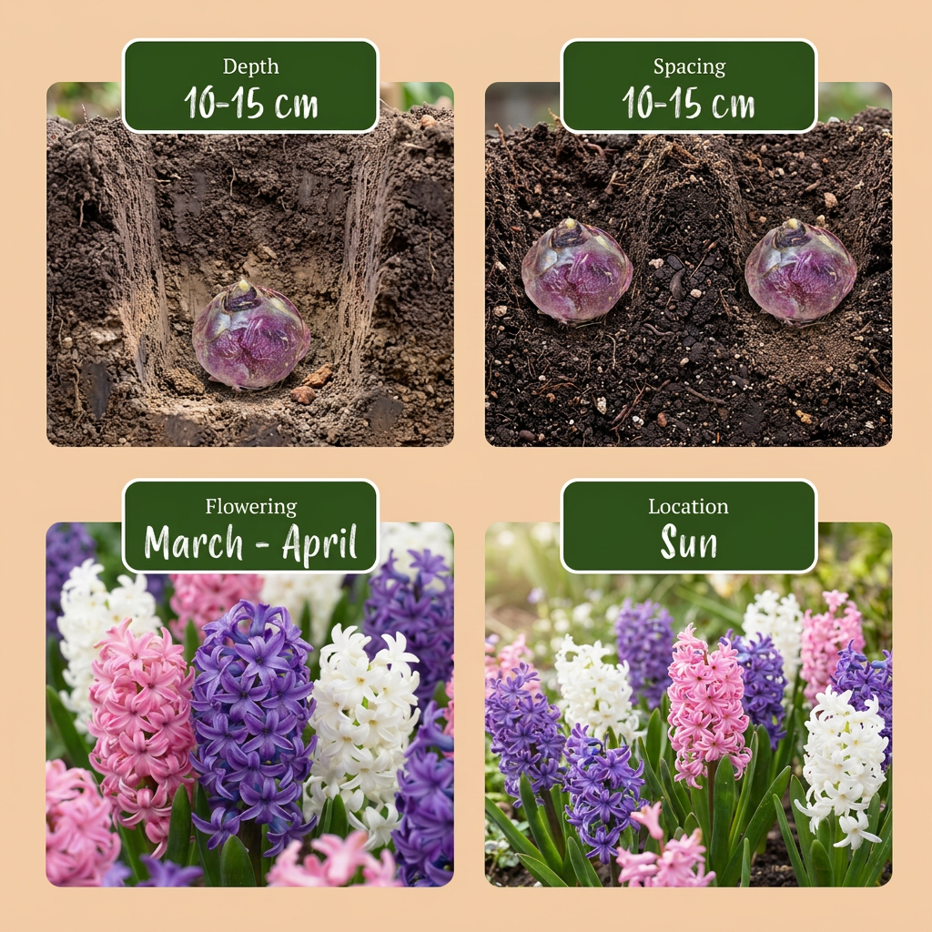 80x Hyacinthus Pastel Mix Bulbs - Pastel - Spring Flowering - Size 14/15