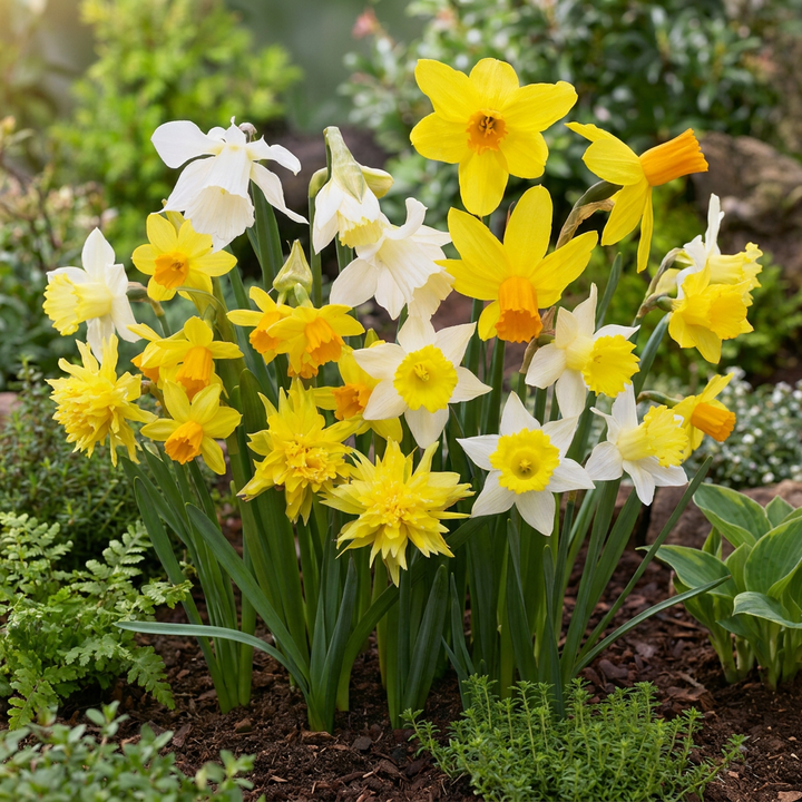 160x Botanical Narcissus Mix Bulbs - Yellow and White - Naturalising - Size 10/12