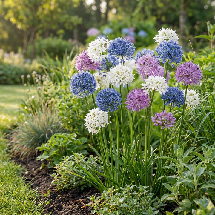 60x Allium 'Buzzing Beauties' Mix Bulbs - Mixed - Summer Flowering - Size 6/7