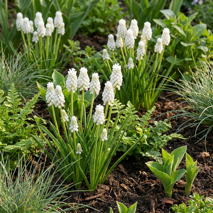 400x Muscari 'White Magic' Grape Hyacinth Bulbs - White - Naturalising - Size 6/7