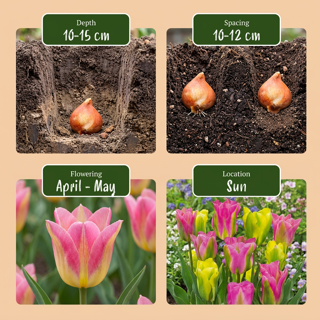96x Tulipa Strawberry Lemonade Bulbs - Mixed - Spring Flowering - Size 11/12