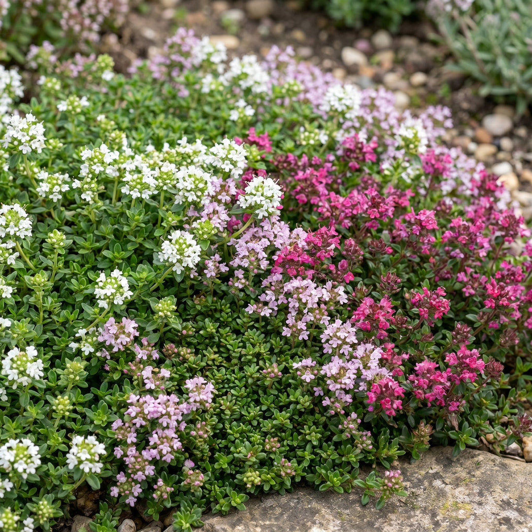 Thymus Tricolour thyme ground cover plants, pack of 24, image 5