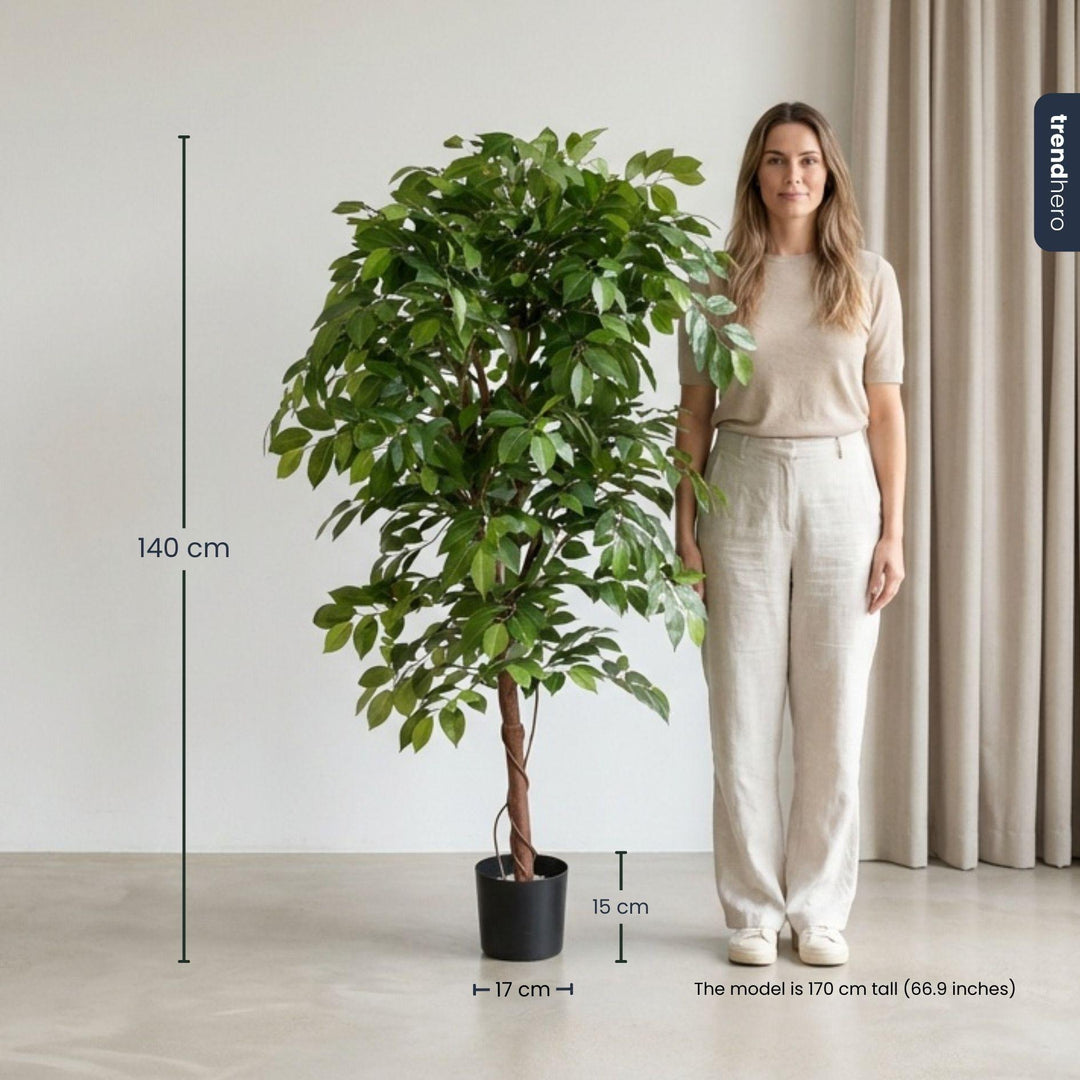 Ficus Deluxe Vine Kunstboom - 140 cm - Kunstplant - Artificial plant