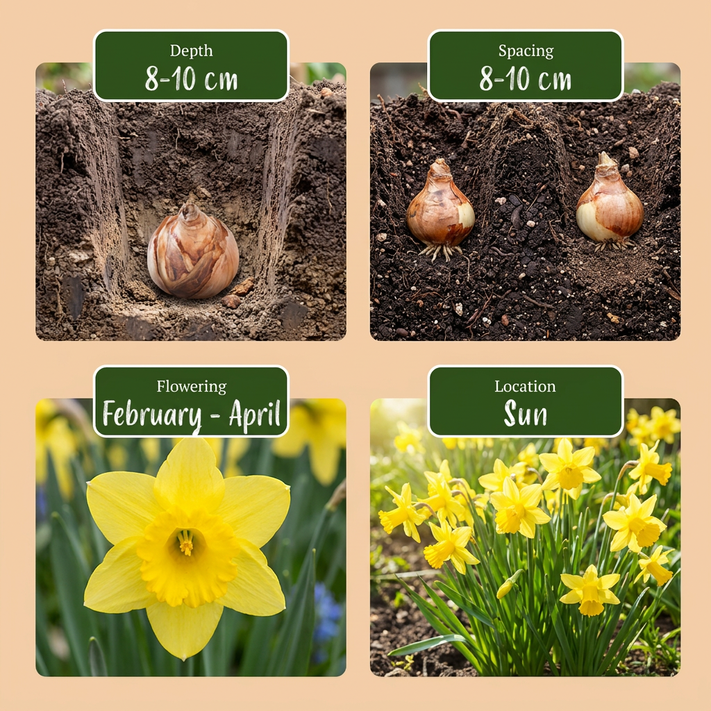 100x Narcissus 'Tete-a-Tete' Miniature Daffodil Bulbs - Yellow - Spring Flowering - Size 10/12
