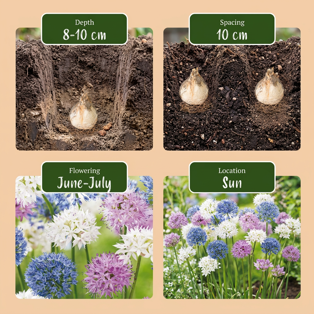 120x Allium 'Buzzing Beauties' Mix Bulbs - Mixed - Summer Flowering - Size 6/7