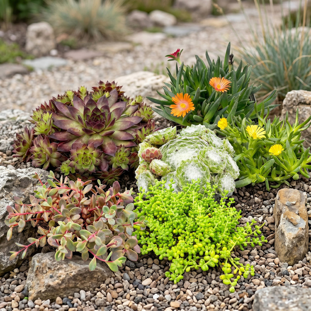 24x Alpine Perennial Mix - Hardy Alpine Perennials - 7cm Pot - 10-12cm