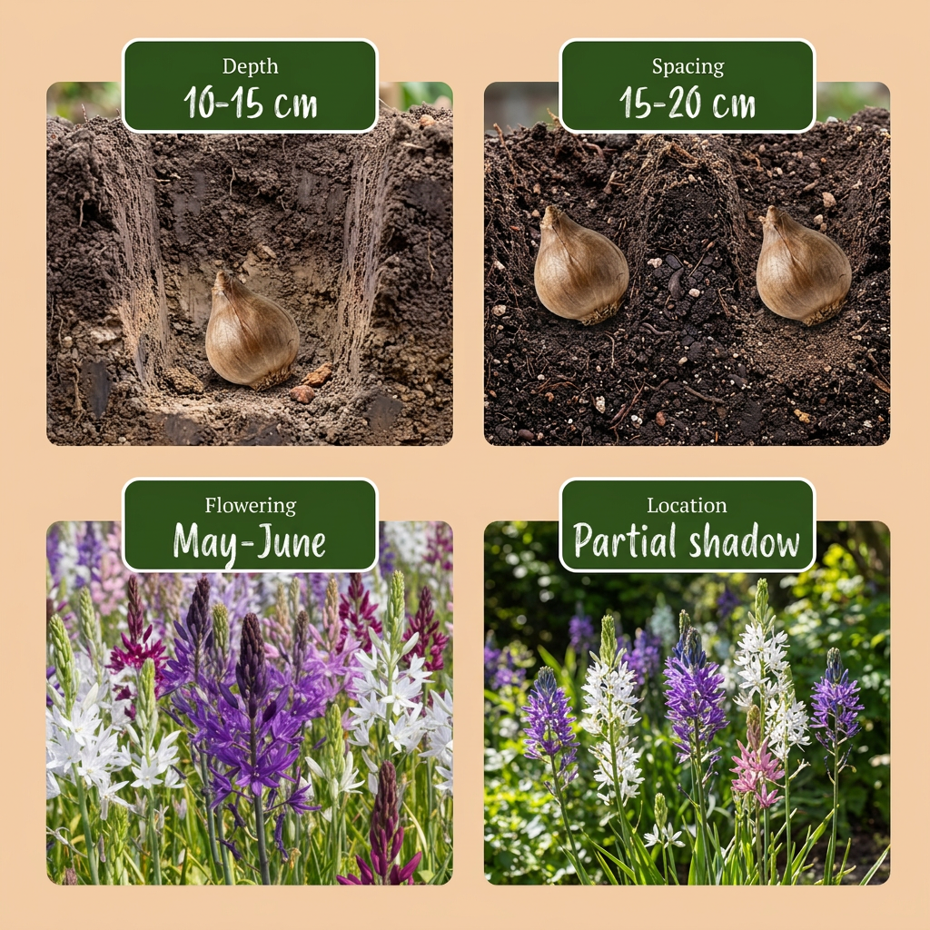 40x Camassia leichtlinii (Quamash) Bulbs - Blue and White - Summer Flowering - Size 12/14