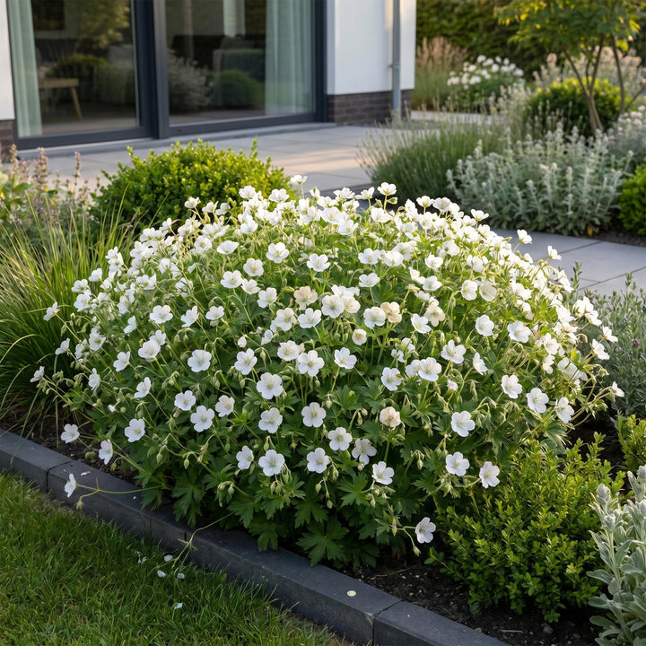 24 Geranium sanguineum 'Album' white cranesbill plants in 11cm pots - view 6