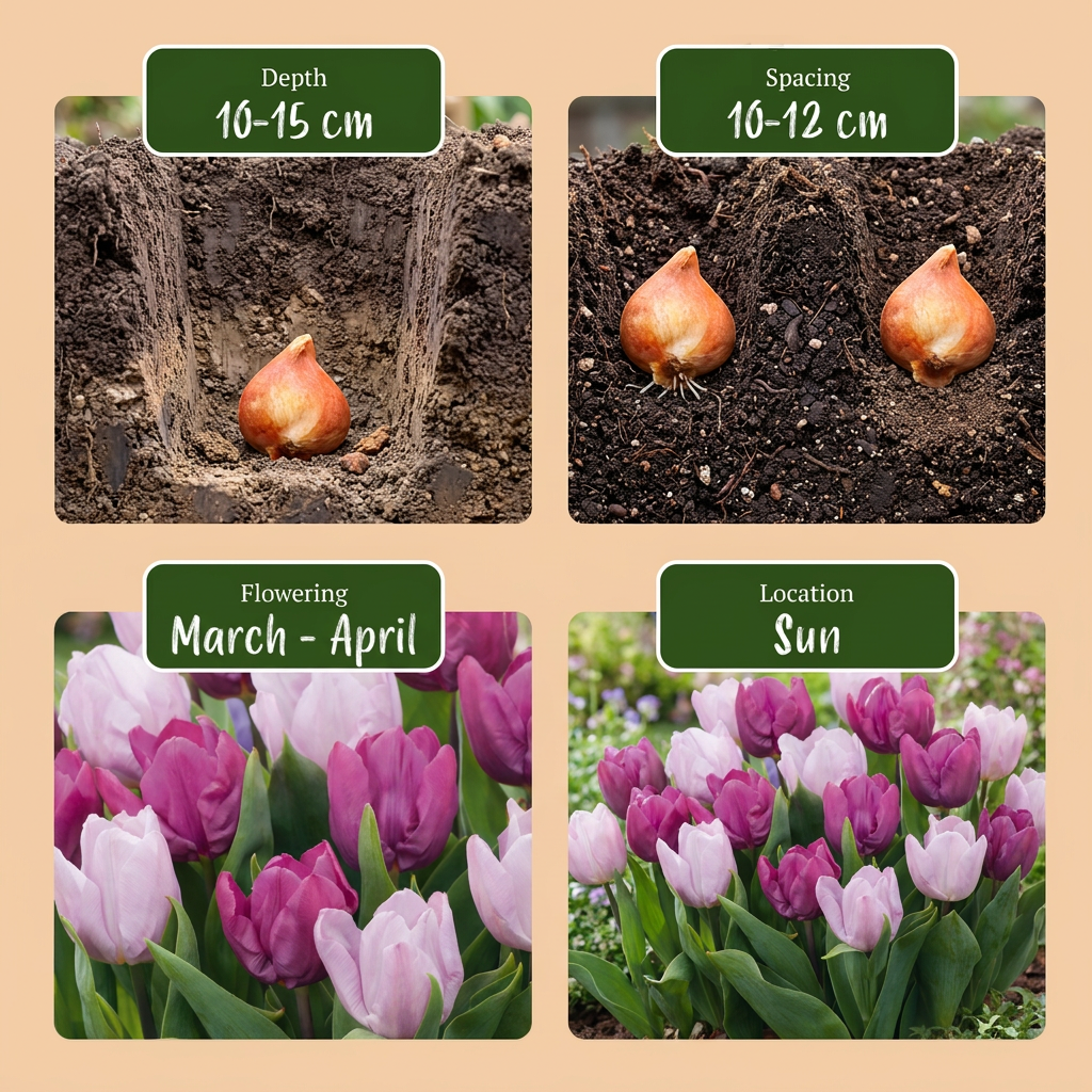 320x Tulipa Prince Mix Bulbs - Mixed - Spring Flowering - Size 11/16