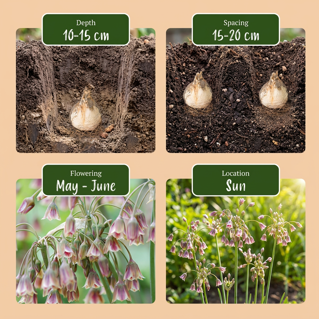 320x Allium siculum (Sicilian Honey Garlic) Bulbs - Cream and Pink - Summer Flowering - Size 10/12