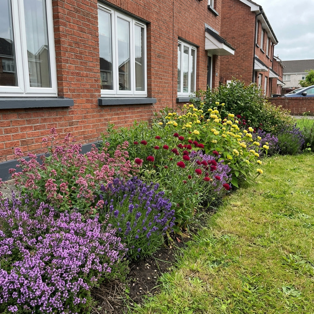 Healthy foliage and strong roots close-up of Perennial Border Package Hamburg