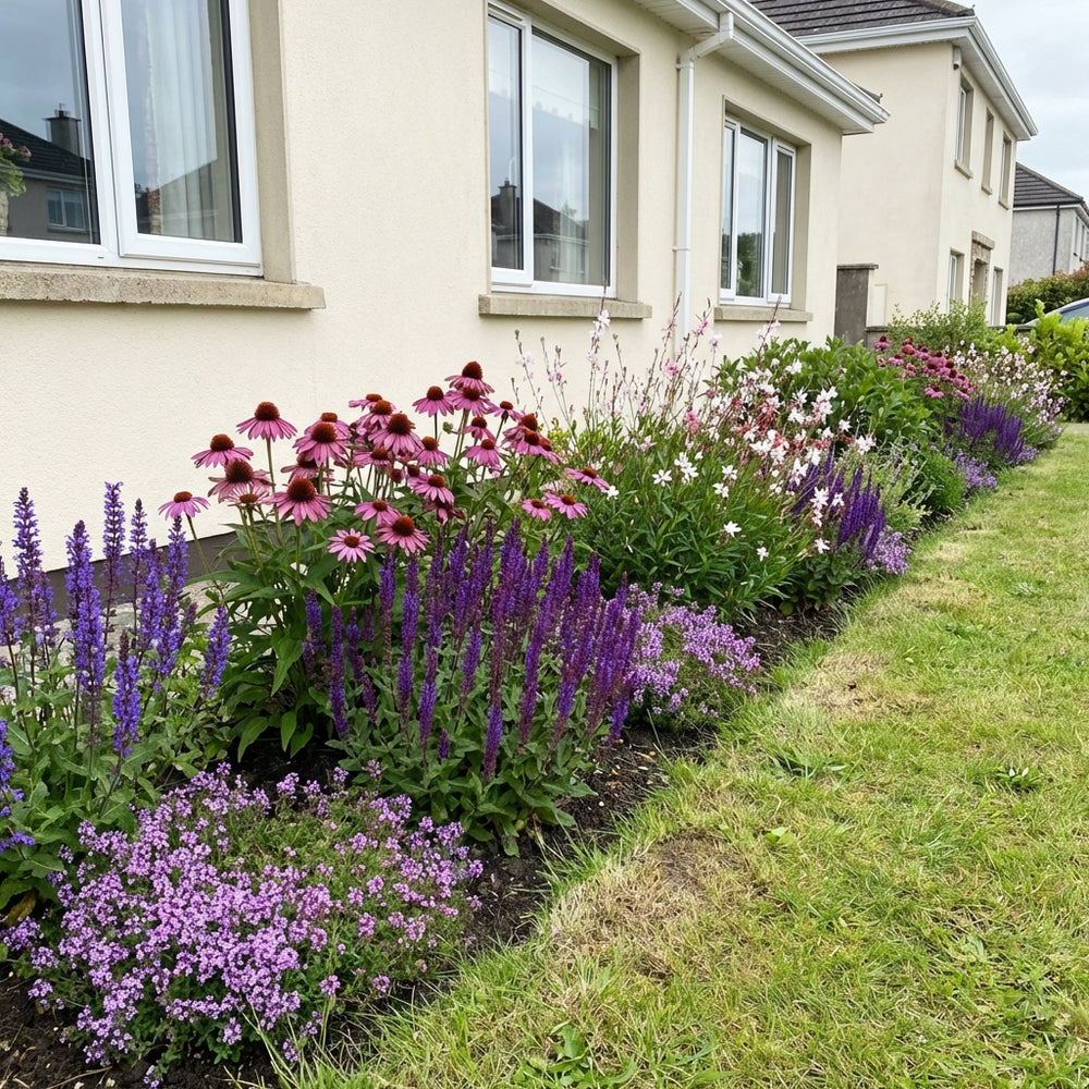 Healthy foliage and strong roots close-up of Perennial Border Package Braga